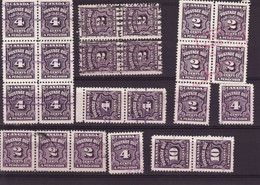 6845) Canada Postage Due 1935 Perforation Fold & Separation On Block - Port Dû (Taxe)