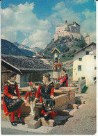 Switzerland Postcard Sent From Austria To Denmark Nauders 18-4-1954 (Station Thermale Des Alpes) - Sent