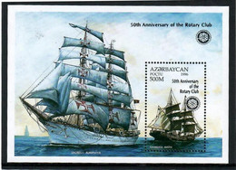 Azerbaijan 1997 . Ovpt Rotary Club-50 On Ships'96. S/S. Michel #  BL 30 - Azerbaïjan