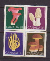 CANADA    1989    Mushrooms    Block  Of  4    MH - Unused Stamps