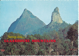 Australia Postcard Sent To Denmark 6-9-1988 The Glasshouse Mountains Sunshine Coast - Sunshine Coast