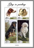 LIBERIA 2022 MNH Dogs Hunde Chiens M/S - OFFICIAL ISSUE - DHQ2232 - Perros