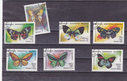 MADAGASCAR : Papillons  : : Y&T :1068 O à 1074 O - Madagascar (1960-...)