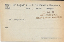 CARTOLINA - PUBBLICITARIA  - 90° LEGIONE A.G.F. CURTATONE E MONTANARA - Advertising
