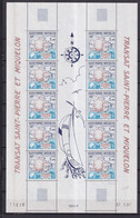 SPM - 1987 - VOILIERS - FEUILLE COMPLETE TRIPTYQUE YVERT N°477A **  MNH - COTE = 42.5++ EUR. - Hojas Y Bloques