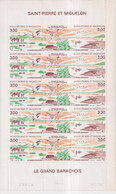 SPM - 1987 - NATURE - FEUILLE COMPLETE TRIPTYQUE YVERT N°485A **  MNH - COTE = 27 EUR. - Blokken & Velletjes