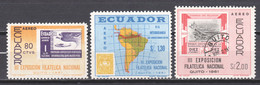 Ecuador 1961 Mi 1062-1064 MNH STAMP ON STAMP - AIRPLANE - Ecuador