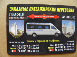 Small Pocket Calendar Ussr 2011 Transport Car Auto B Elarus Polotsk Minsk Novopolotsk - Small : 2001-...