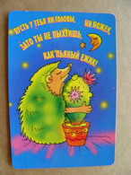 Small Pocket Calendar Ussr 2004 Animals Elephant Insect The Hedgehog Cactus Cartoon - Small : 2001-...