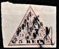 Revenue / Fiscaux / Fiscal, Portugal -|- Contribuição Industrial 1895 / 5 Rs. - Margem Larga - Gebruikt