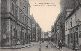 60-GRANDVILLIERS-L'HÔTEL DE VILLE,  LA HALLE AU BLE - Grandvilliers