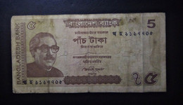 A5 BANGLADESH  BILLETS DU MONDE WORLD BANKNOTES  5 TAKA 2016 - Bangladesh