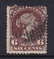 Canada: 1868/90   QV   SG50    6c   Blackish-brown   Used - Used Stamps