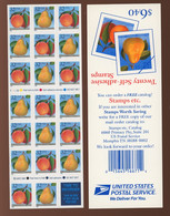 1996. 32c. Fruits Peach Et Poire. ONE Booklet Only. - Unused Stamps