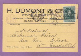 H. DUMONT & CIE,BRAINE LE COMTE. FABRIQUE D'EMAUX,COULEURS,VERNIS, BLACK VARNISH. - Covers & Documents
