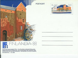 Aland Åland 1988  Card With Imprinted Stamp, Finlandia 88, Unused - Aland