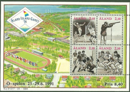Aland Åland 1991 Block Edition: International Sports Games Of The Small Isles Mi Bloc 1, MNH(**) - Aland
