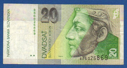 SLOVAKIA - P.20c – 20 Slovenských Korún 31.10.1997  Circulated F/VF, Serie B 86026869 - Slovakia