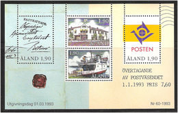 Aland, 1993 Aland Postoffice, MI Bloc 2, MNH - Aland