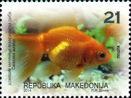 REPUBLIC OF MACEDONIA, 2014, STAMPS, MICHEL 687/688 - Carassius Auratus +; - Macedonia