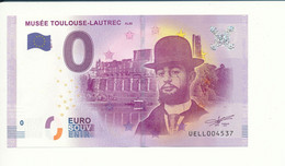 Billet Touristique 0 Euro - MUSÉE TOULOUSE-LAUTREC ALBI - UELL - 2017-1  - N° 4537 - Other & Unclassified