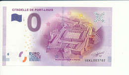 Billet Touristique 0 Euro -  CITADELLE DE PORT-LOUIS - UEKL - 2017-1  - N° 3782 -Billet épuisé - Other & Unclassified
