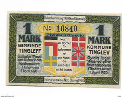 DANEMARK / TINGLEFF / EINE MARK 1920 - Autres - Europe