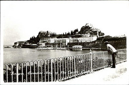 GREECE - CORFOU - VIEW OF THE CASTLE - RPPC POSTCARD - 1950s  (14244) - Greece