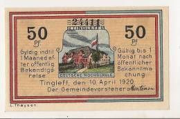 DANEMARK / TINGLEFF / 50 PFENNIG 1920 - Sonstige – Europa