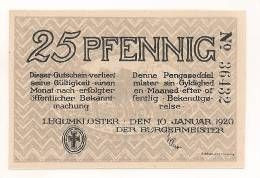 DANEMARK / LUGUMKLOSTER / 25 PFENNIG 1920 - Sonstige – Europa
