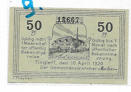 DANEMARK / TINGLEFF / 50 PFENNIG 1920 - Sonstige – Europa