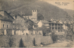 ITALIE - ITALIA - VAL D'AOSTA : Verrès - Panorama E Torre S. Egidio (1924) - Andere & Zonder Classificatie
