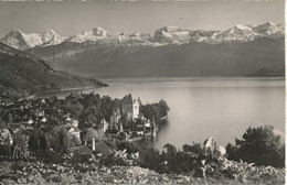 Switzerland Postcard Sent To Sweden Oberhofen Am Thunersee 18-8-1947 - Oberhofen Am Thunersee