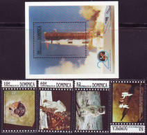 DOMINICA - APOLLO - Edwin Aldrin - Neil Arrmstrong - **MNH - 1989 - North  America