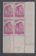 MONACO - N° 278 - Bloc De 4 COIN DATE - NEUF SANS CHARNIERE - 15/4/46 - Neufs