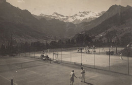 Adelboden Tennis Courts Match Antique Switzerland Postcard - Court