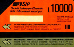 G P72 C&C 1098 SCHEDA TELEFONICA USATA URMET ROSSA 10.000 L MAN 2^A SCETLA - Public Ordinary