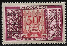 Monaco. Taxe N°38A** Cote 61€. - Portomarken