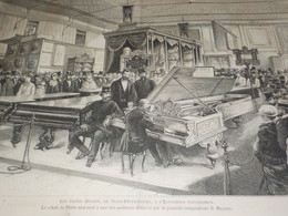 GRAVURE EXPOSITION UNIVERSELLE PRESENTATION PIANO BECKER 1878 - Non Classés