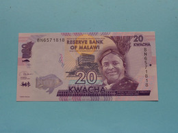 20 KWACHA ( Twenty ) 2019 ( Reserve Bank Of MALAWI ) UNC ( For Grade, Please See Photo ) ! - Malawi