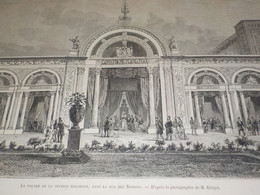 GRAVURE EXPOSITION UIVERSELLE PAVILLION  ITALIE RUE DES NATIONS 1878 - Non Classés