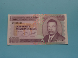 100 Francs ( Amafranga Ijana ) 01-09-2011 ( Republique Du Burundi ) UNC ( For Grade, Please See Photo ) ! - Malawi