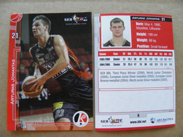 Basketball Card Lithuania Seb Bbl Baltic League Lietuvos Rytas Vilnius Team Player Jomantas - Sonstige & Ohne Zuordnung