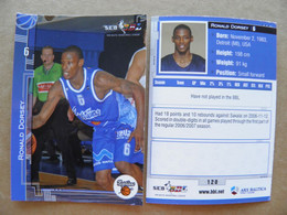 Basketball Card Lithuania Seb Bbl Baltic League Neptunas Klaipeda Team Player Dorsey - Altri & Non Classificati