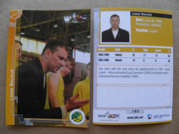 Basketball Card Lithuania Seb Bbl Baltic League Siauliai  Team Coach Salkus - Sonstige & Ohne Zuordnung