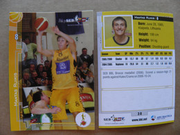 Basketball Card Lithuania Seb Bbl Baltic League Siauliai Team Player Ruikis - Other & Unclassified