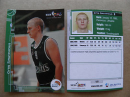 Basketball Card Lithuania Seb Bbl Baltic League Kedainiai Nevezis Team Player Sirutavicius - Other & Unclassified