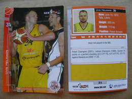 Basketball Card Latvia Seb Bbl Baltic League Ventspils Team Player Helmanis - Altri & Non Classificati