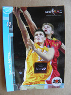 Basketball Card Latvia Seb Bbl Baltic League Ask Riga Team Player Metra - Andere & Zonder Classificatie