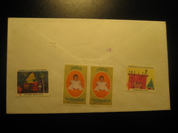 PUERTO RICO 1979 Poster Stamp Vignette TB On BETHLEHEM 1980 Cancel Cover USA + 5 Other Label Tuberculose - Puerto Rico